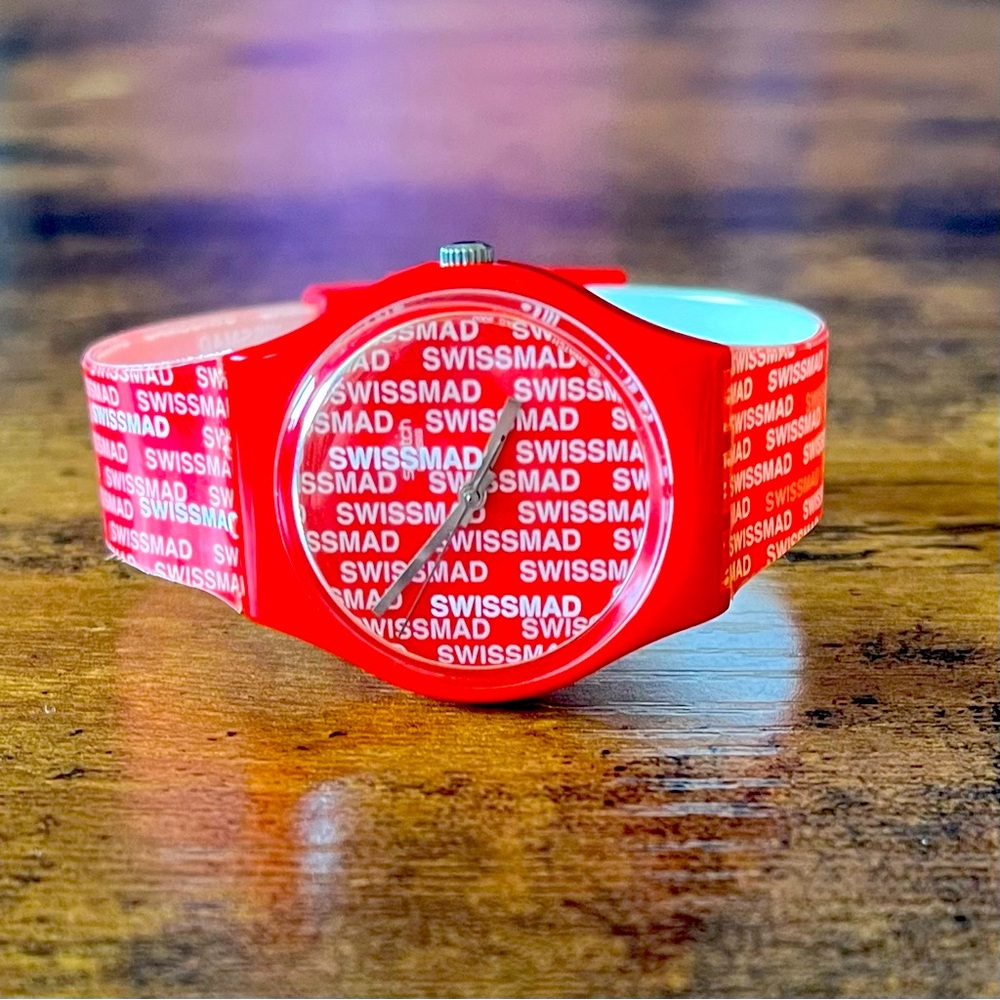 Red Swatch Swiss Watch GR143